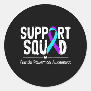 Pegatina Redonda Banda de apoyo para la conciencia del suicidio par
