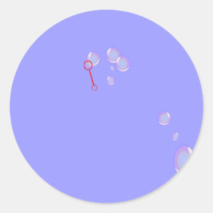 Pegatina Redonda Banda de burbujas y burbujas