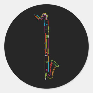 Pegatina Redonda Banda de Marcha Bass Clarinet Appartal