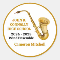 Banda personalizada del jugador saxofón de oro