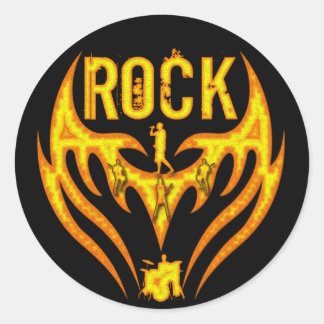 PEGATINA REDONDA BANDA ROCK