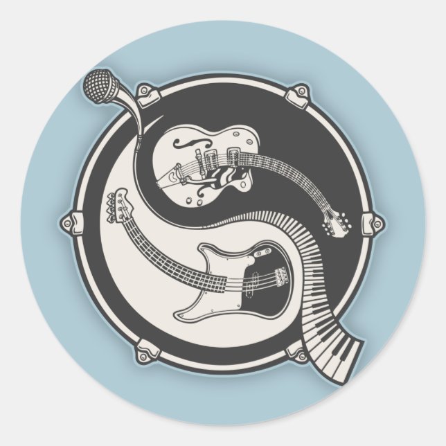 Pegatina Redonda Banda Yin (Anverso)