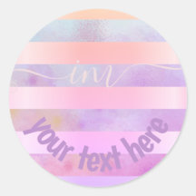 Bandas de arco iris abstractas monogramadas en acu