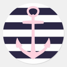 Bandas náuticas y ancla rosa