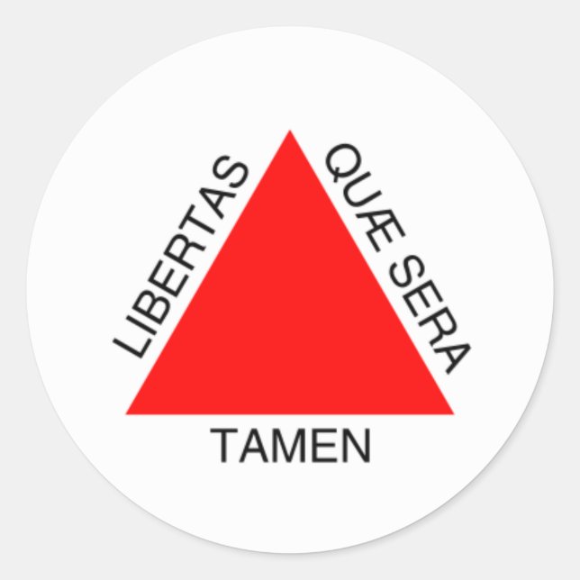 Pegatina Redonda Bandeira de Minas Gerais, Brasil (Anverso)