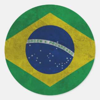 Pegatina Redonda Bandeira Grunge
