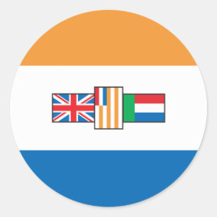Pegatina Redonda Bandera 1928 de Suráfrica