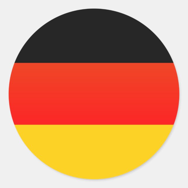 Pegatina Redonda Bandera alemana o Deutsche Flagge (Anverso)