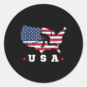 Pegatina Redonda Bandera Americana EEUU 