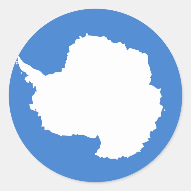 Pegatina Redonda Bandera antártica (Anverso)