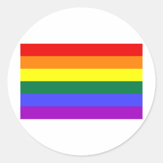 Pegatina Redonda Bandera arco iris