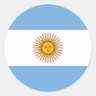 Pegatina Redonda Bandera argentina