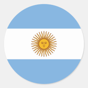 Pegatina Redonda Bandera argentina, bandera de Argentina