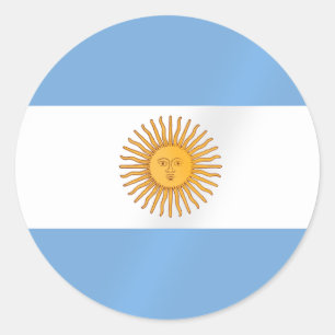 Pegatina Redonda Bandera argentina de los regalos de la Argentina