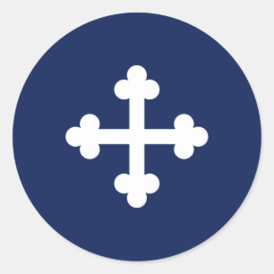 Pegatina Redonda Bandera azul de Bottony