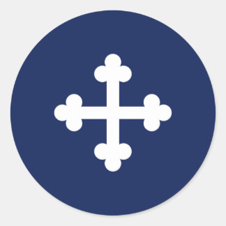 Pegatina Redonda Bandera azul de Bottony