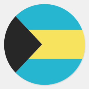 Pegatina Redonda Bandera bahameña