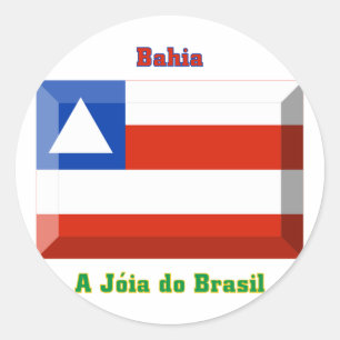 Pegatina Redonda Bandera bahiana