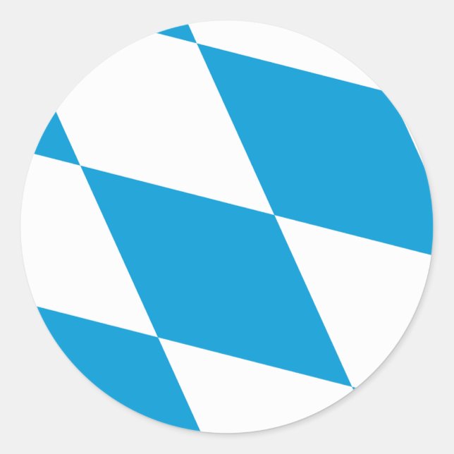 Pegatina Redonda Bandera bávara Bandera bávara (Anverso)