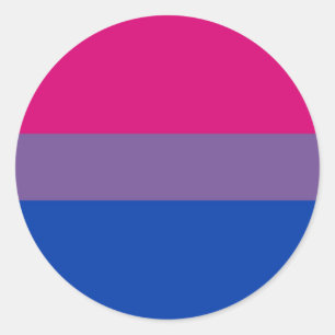 Pegatina Redonda Bandera bisexual