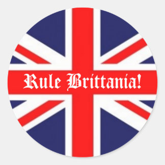Pegatina Redonda Bandera Británica