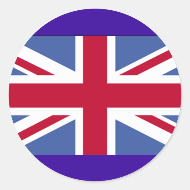 PEGATINA REDONDA BANDERA BRITÁNICA (Anverso)