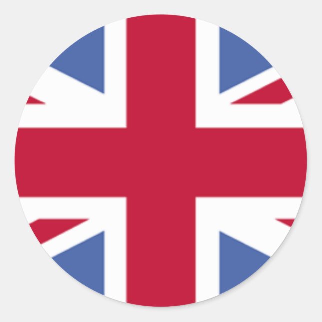 PEGATINA REDONDA BANDERA BRITÁNICA (Anverso)