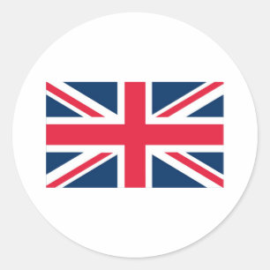 Pegatina Redonda Bandera británica