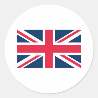Pegatina Redonda Bandera británica