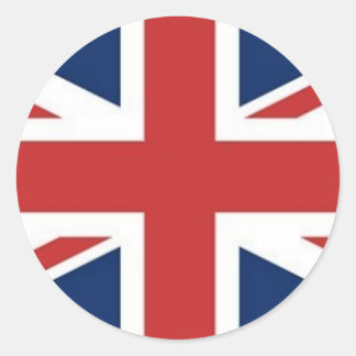 Pegatina Redonda Bandera británica