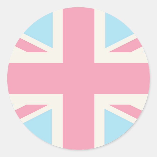 Pegatina Redonda Bandera británica (británica) de la Unión Clásica  (Anverso)