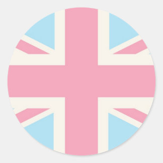 Pegatina Redonda Bandera británica (británica) de la Unión Clásica 
