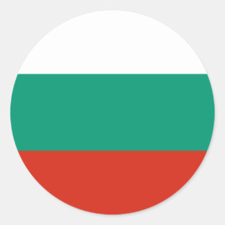 Pegatina Redonda Bandera búlgara, bandera de Bulgaria