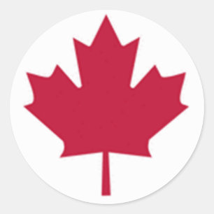 Pegatina Redonda Bandera canadiense