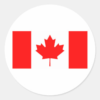 Pegatina Redonda Bandera canadiense
