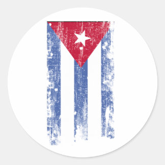 Pegatina Redonda Bandera cubana
