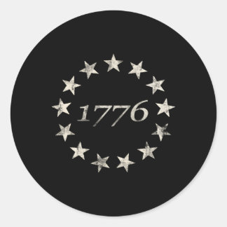 Pegatina Redonda Bandera de 13 estrellas Betsy Ross: Bandera estado