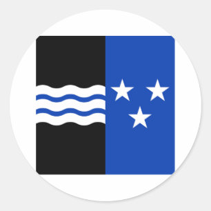 Pegatina Redonda Bandera de Aargau