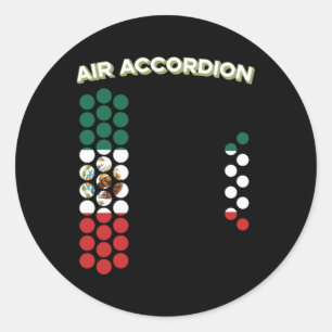 Pegatina Redonda Bandera de Aire Acordado México Cinco De Mayo Rega
