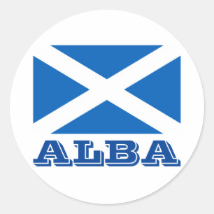 Pegatina Redonda Bandera de Alba