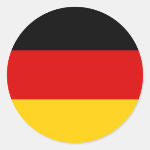 Pegatina Redonda Bandera de Alemania