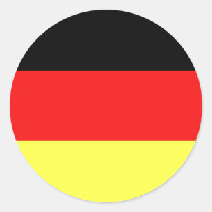 Pegatina Redonda Bandera de Alemania