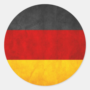 Pegatina Redonda Bandera de Alemania