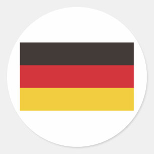 Pegatina Redonda Bandera de Alemania