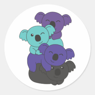 Pegatina Redonda Bandera de Alexigender Gander Orgullo Lgbtq Koala