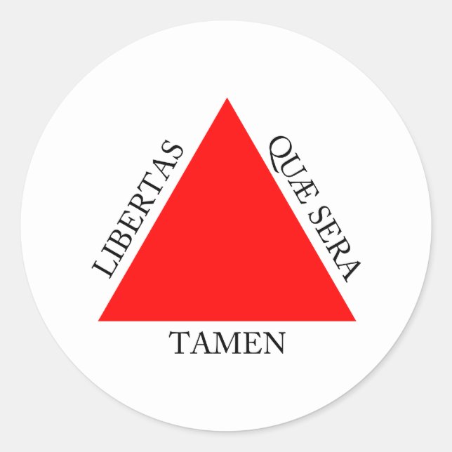 Pegatina Redonda Bandera de alta calidad de Brasil Minas Gerais (Anverso)