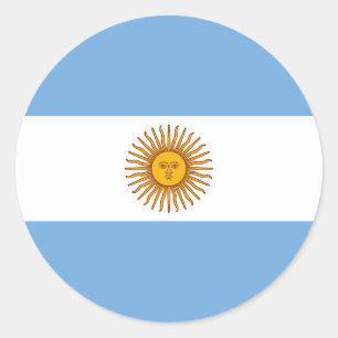 Pegatina Redonda Bandera de Argentina