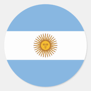 Pegatina Redonda Bandera de Argentina