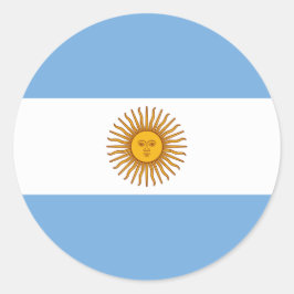 Pegatina Redonda Bandera de Argentina