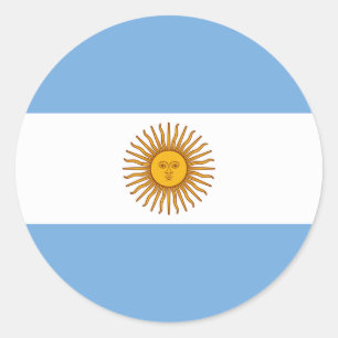 Pegatina Redonda Bandera de Argentina